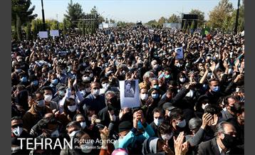 مراسم خاکسپاری پیکر محمدرضا شجریان در توس 24