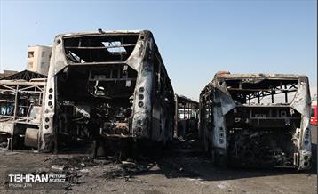 خسارات وارده به اتوبوس‌های شهر تهران 42
