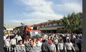 مراسم تشییع پیکر شهید آتش نشان علی قانع 3