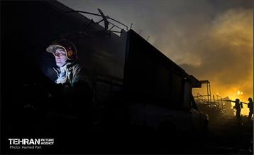 حریق در بازار آهن شادآباد 15