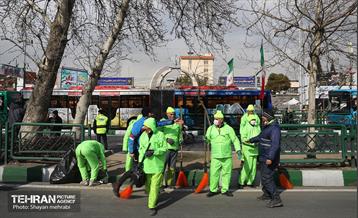 خدمات شهرداری تهران در پایان راهپیمایی ۲۲ بهمن 34