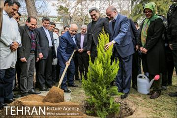 آیین کاشت درخت در بیمارستان شریعتی توسط شهردار تهران 25
