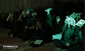 مراسم احیا شب ۲۳ ماه رمضان و تشییع شهید گمنام در حسینیه یرکی های مقیم تهران 4