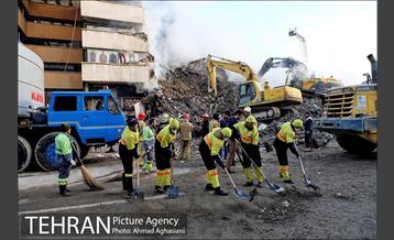 چهارمین روز آواربرداری ساختمان پلاسکو 10