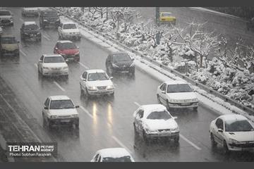 ترافیک روان در روز برفی تهران 8