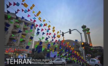 آذین بندی خیابان های تهران به مناسب ولادت حضرت محمد(ص) 5