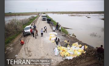 جلوگیری از ورود اب گرگان رود به شهر اق قلا 14