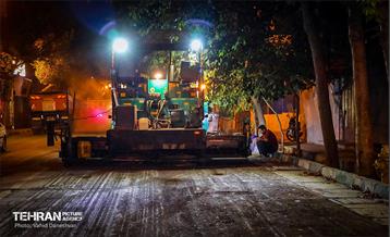 طرح خدمت؛ عملیات تراش و روکش آسفالت منطقه 17