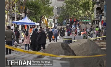 سنگ فرش شدن خیابان پامنار‎  26