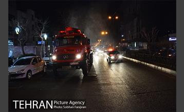 ضدعفونی معابر توسط سازمان آتش نشانی  7