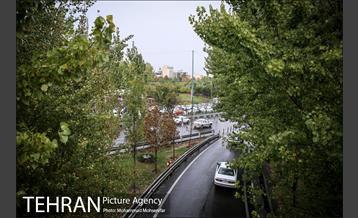 بارش باران پاییزی در تهران 2