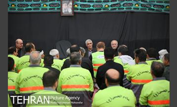 حضور سیدمحمدعلی افشانی شهردار تهران در جمع نیروهای خادم الحسین(ع) در شهر کربلا 8