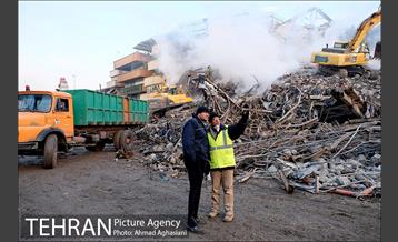 چهارمین روز آواربرداری ساختمان پلاسکو 5