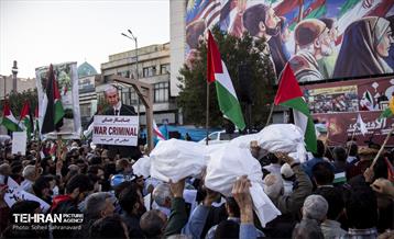 تجمع مردم تهران در واکنش به جنایت رژیم صهیونیستی در غزه 7