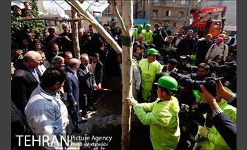 مراسم احیای درختان خیابان ولیعصر (عج) 11