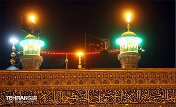 اهتزاز پرچم حرم سیدالشهدا(ع) بر فراز گنبد حرم عبدالعظیم حسنی(ع) 2