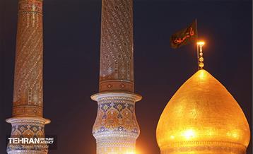 اهتزاز پرچم حرم سیدالشهدا(ع) بر فراز گنبد حرم عبدالعظیم حسنی(ع) 5