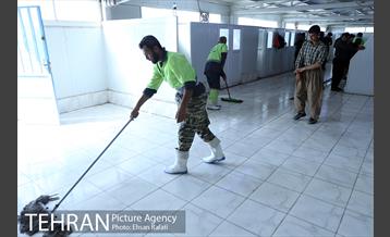 ارائه خدمات نیرو های خادم الحسین (ع) در مرز شلمچه  11