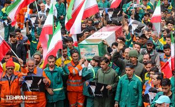 تشییع پیکر مطهر پاکبان شهید «حسن خیران»