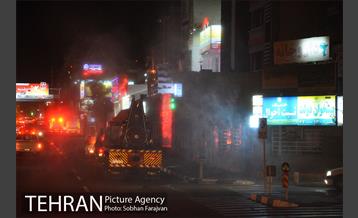 ضدعفونی معابر توسط سازمان آتش نشانی  6