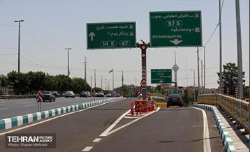 بهره‌برداری از تقاطع غیرهمسطح بزرگراه همت و اشرفی اصفهانی 36