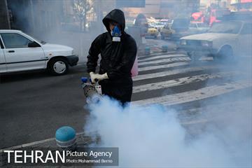 عملیات ضدعفونی المان های شهری منطقه 6 11