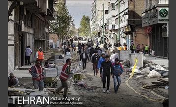 سنگ فرش شدن خیابان پامنار‎  30