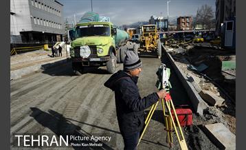 زیرگذر استاد معین قبل از افتتاح 45