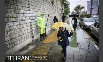بارش باران پاییزی در تهران 3