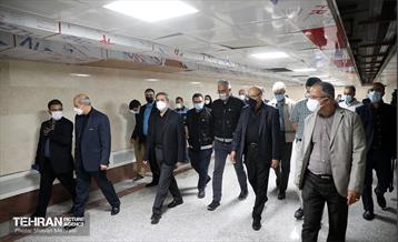 بازدید اعضای کمسیون حمل و نقل شورای اسلامی شهر از ایستگاه مترو شهید رضایی 52