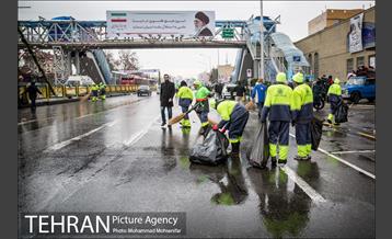 خدمات شهرداری تهران در پایان راهپیمایی ۲۲ بهمن  11