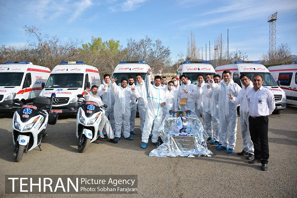 تحویل سال نو در پایگاه عملیات ویژه اورژانس تهران 13