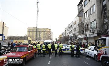 آتش سوزی در خیابان بهار تهران 60