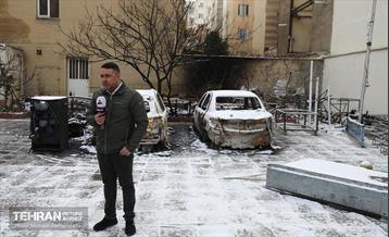 بازدید خبرنگاران رسانه‌های خارجی از تخریب اموال عمومی شهر 37