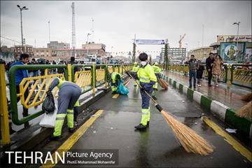 خدمات شهرداری تهران در پایان راهپیمایی ۲۲ بهمن  5