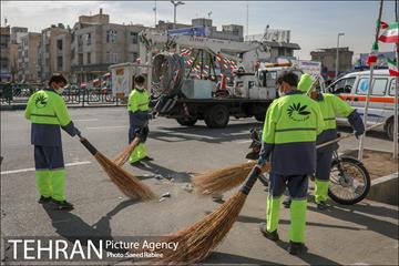 خدمات شهرداری تهران در پایان راهپیمایی ۲۲ بهمن-2 8