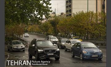 ترافیک تهران در یک روز بارانی 11