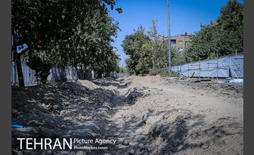 مراحل آماده سازی گذر پیاده راه استاد شهریار 5