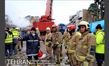 سومین روز عملیات امداد ونجات حادثه پلاسکو 11