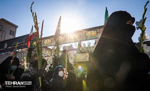 مراسم تشییع پیکر دو شهید گمنام دفاع مقدس در منطقه 11