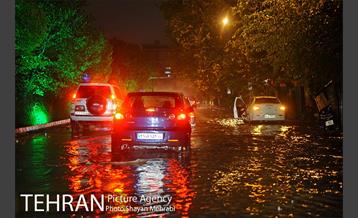 بارش شدید باران و تگرگ در تهران 24