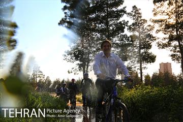 بازدید پیروز حناچی شهردار تهران از بوستان جنگلی چیتگر تا دریاچه شهدای خلیج فارس 13