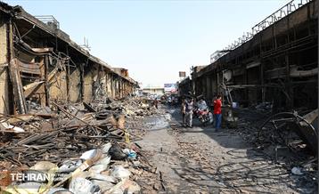 بازار آهن شآداباد پس از آتش سوزی 29