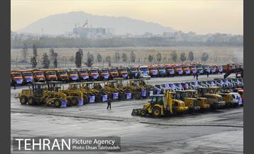 مانور ماشین آلات و تجهیزات ستاد برف روبی شهرداری تهران 2