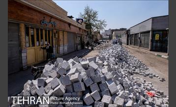 پروژه سنگ فرش میدان بهارستان  9