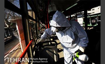 عملیات ضد عفونی کردن اتوبوس های شهری 22