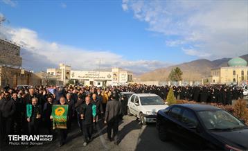 مراسم تشییع شهیده فائزه رحیمی در هوافضای سپاه 5