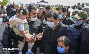 مراسم تشییع و خاکسپاری دوشهید گمنام دفاع مقدس در دریاچه چیتگر 74