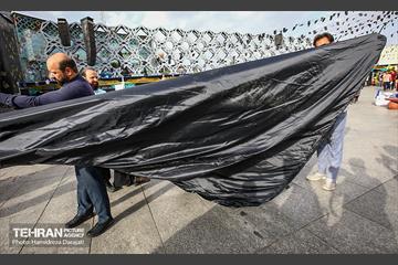 اهتزاز اَبَر پرچم متبرک ابا عبدالله حسین(ع) 2