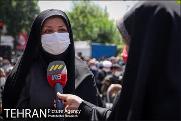مراسم تشییع و خاکسپاری دو شهید گمنام دفاع مقدس در بوستان اندیشه 14
